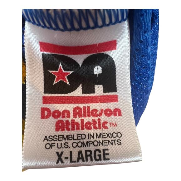 Mens Reversible Jersey T-Shirt Tee Shirt Sports Practice Scrimmage Blue Yellow - Picture 4 of 6